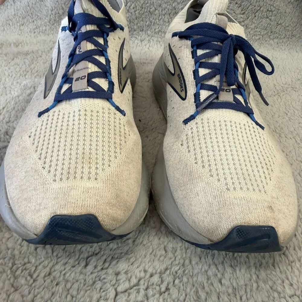 BROOKS Glycerin StealthFit  20 Mens 11 Gray Blue Running Shoes Sneakers